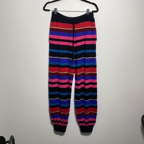 Ronny Kobo wool cashmere blend striped knit jogger pants - Picture 3 of 6